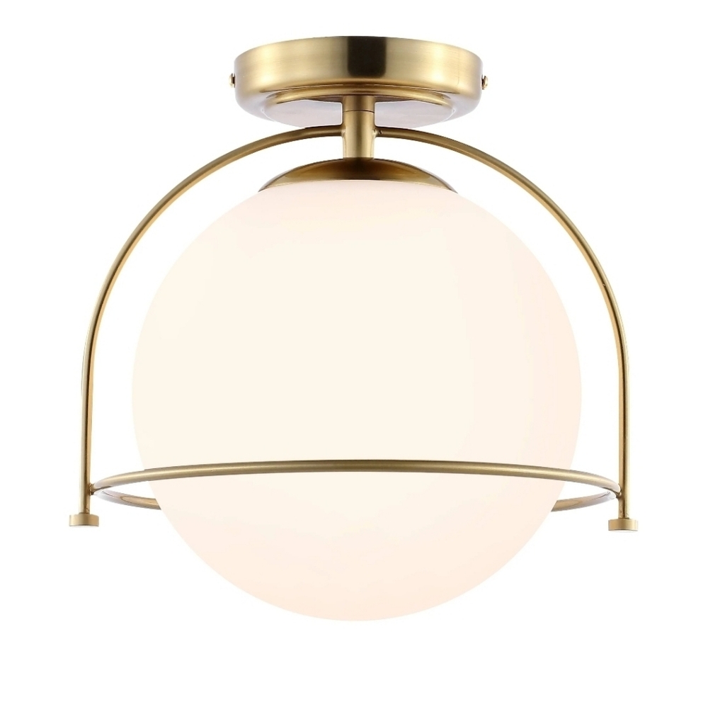 Mid-Century Modern Gold Flush Mount Ceiling Light|New In Box